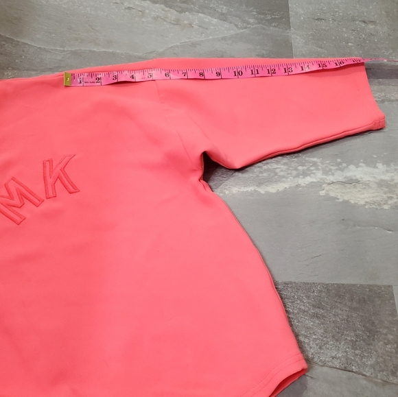 Maison Kitsuné Paris Coral Polyester Sweatshirt. Neon Pink. Embroidered. M. - Picture 9 of 11